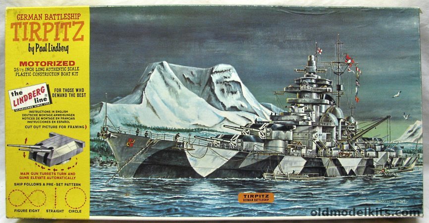 Lindberg 1/350 Tirpitz German Battleship Motorized, 764M-498 plastic model kit